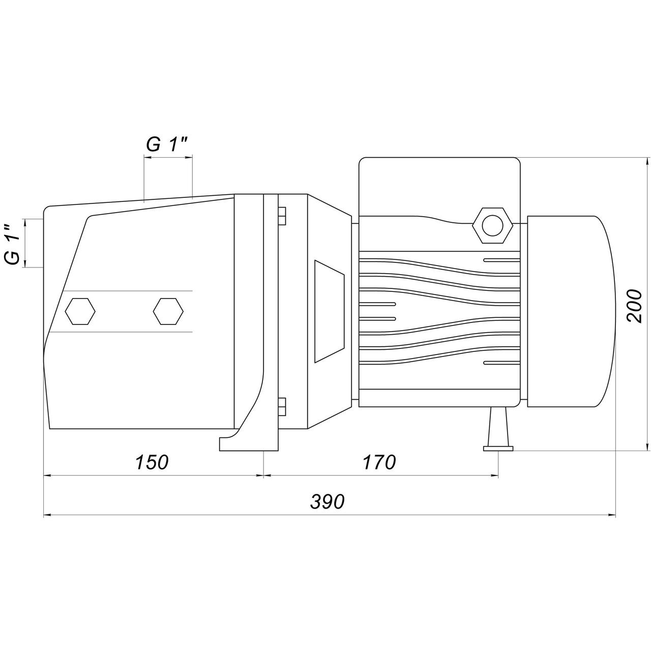 Насос центробежный Optima JET 80-PL 0.8кВт чугун длинный (000008202) - фото 7 - id-p1921931510