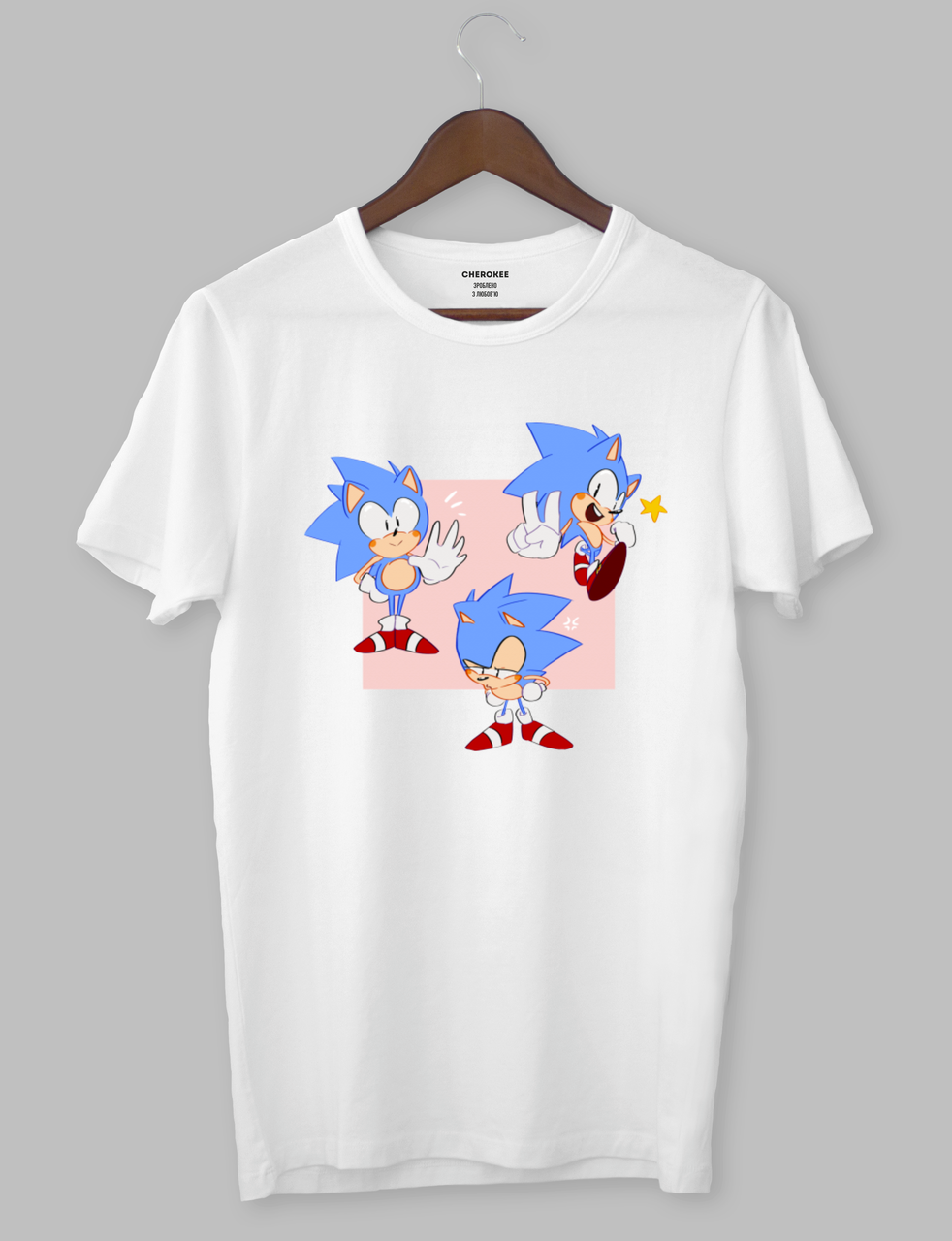 Футболка з принтом "Funny Sonic"