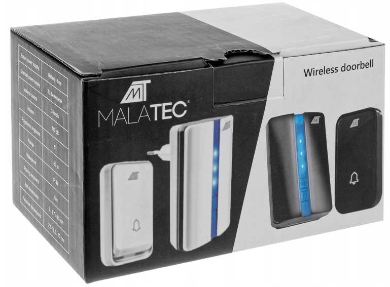 Характеристики Беспроводной дверной звонок MALATEC 18789
