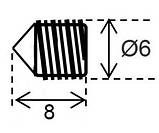 Гуджони для дверних ручок М6 6*8мм), фото 2