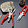 Ножиці для обрізання дерев Червоний секатор для зрізання гілок, секатор для обрізання винограду, фото 2