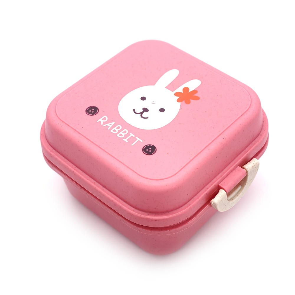 Ланчбокс дитячий з роздільником RABBIT 800 мл — рожевий (LB-103906), фото 1