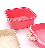 Ланчбокс дитячий з роздільником RABBIT 800 мл — рожевий (LB-103906), фото 2