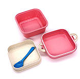 Ланчбокс дитячий з роздільником RABBIT 800 мл — рожевий (LB-103906), фото 4