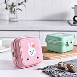 Ланчбокс дитячий з роздільником RABBIT 800 мл — рожевий (LB-103906), фото 5