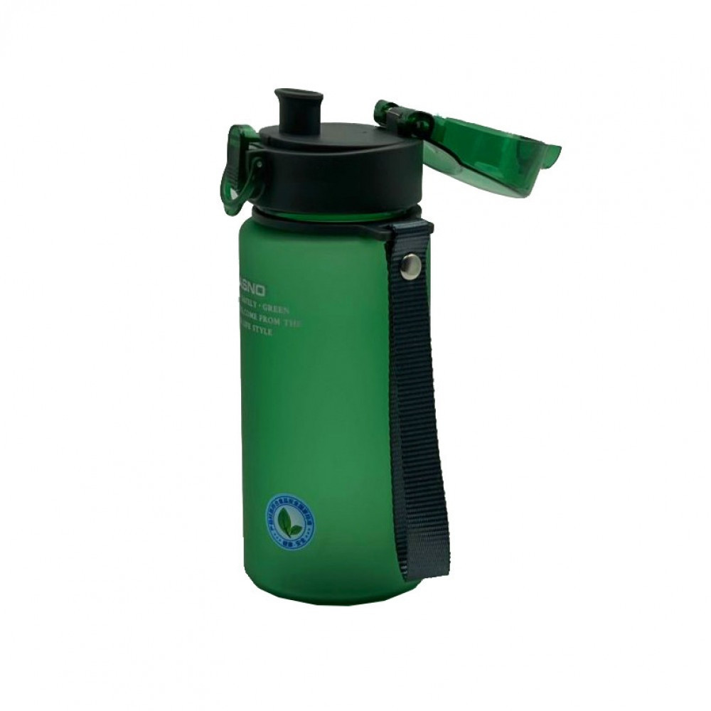 Спортивная бутылка для воды с поилкой на шнурке Casno 400 мл зеленая (LB-103832) - фото 2 - id-p1921940315