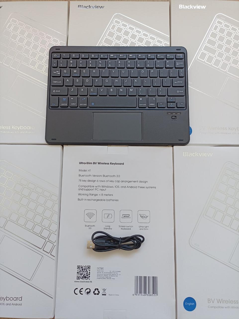 Клавіатура Blackview Bluetooth keyboard Black 10 дюймів із тачпадом оригінал