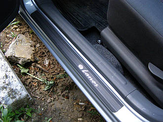 Накладки на пороги гумові Daewoo Lanos, Sens комплект 4 шт.