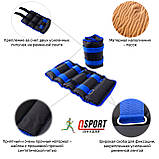 Обтяжувачі для ніг та рук (манжети для фітнесу та бігу) OSPORT Lite Comfort 2шт по 2.5кг (FI-0118), фото 2