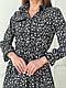 Стильна ніжна жіноча міді сукня на гудзиках з кишенями турецький софт з довгими рукавами квітковий принт, фото 10