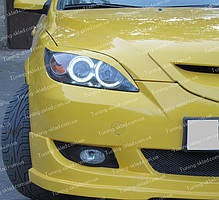 Вії Мазда 3 BK хетчбек (накладки на передні фари Mazda 3 5d BK)