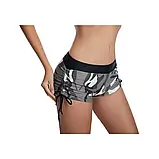 Жіночий роздільний камуфляжний купальник низ шортики, ліф на зав'язках, фото 6