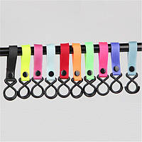 Гачок для коляски вішалка на липучці фіолетового кольору