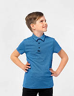Детская футболка-поло (короткий рукав) | от 116 до 176 | Интерлок высшего качества, 80% хлопок | Приятный к