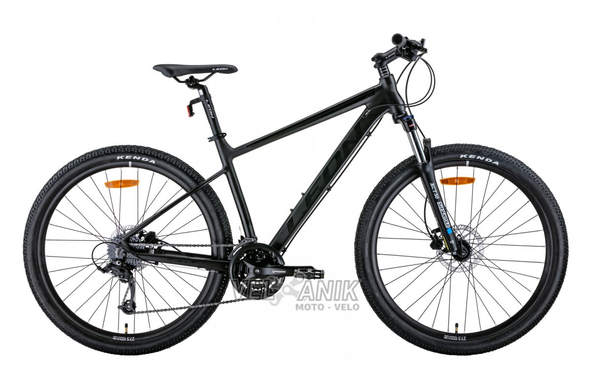 Велосипед 27,5" LEON XC-80 AM Hydraulic lock out HDD2 (рама 20") сірий з чорним мат