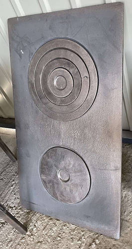 Чугунная плита с кольцами двухкамфорная для печи 41х71см (ID#1921960515 ...