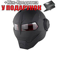 Мотоциклетний шолом Soman Размер L Чорний