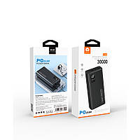 Портативний акумулятор Power Bank WUW Y118 2USB+Micro+Type-C 30000mAh. Повербанк 20W