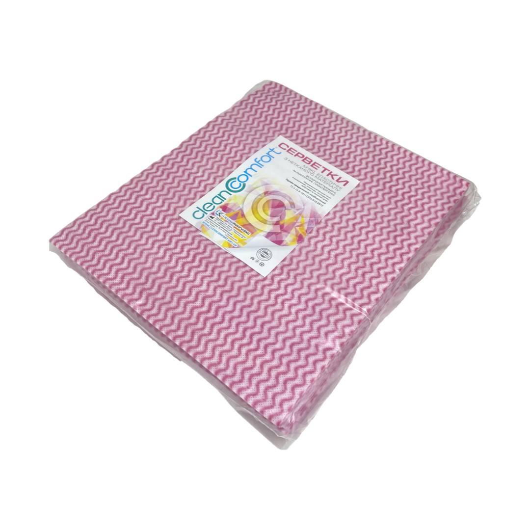 Серветки в пачці нарізні CleanComfort 25*30, спанлейс, 100 шт/пач, фото 1