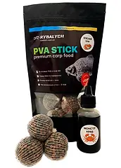 PVA Stick Rybalych М'ясний бум 300 гр 4 мм + Ліквід 50мл (ПВА стік)
