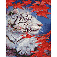Алмазная картина Белый тигр Стратег размером 30х40см (KB053)