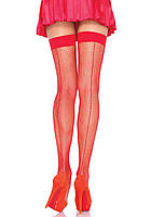 Чулки сетка со швом сзади Leg Avenue Backseam Thigh Highs OS Red