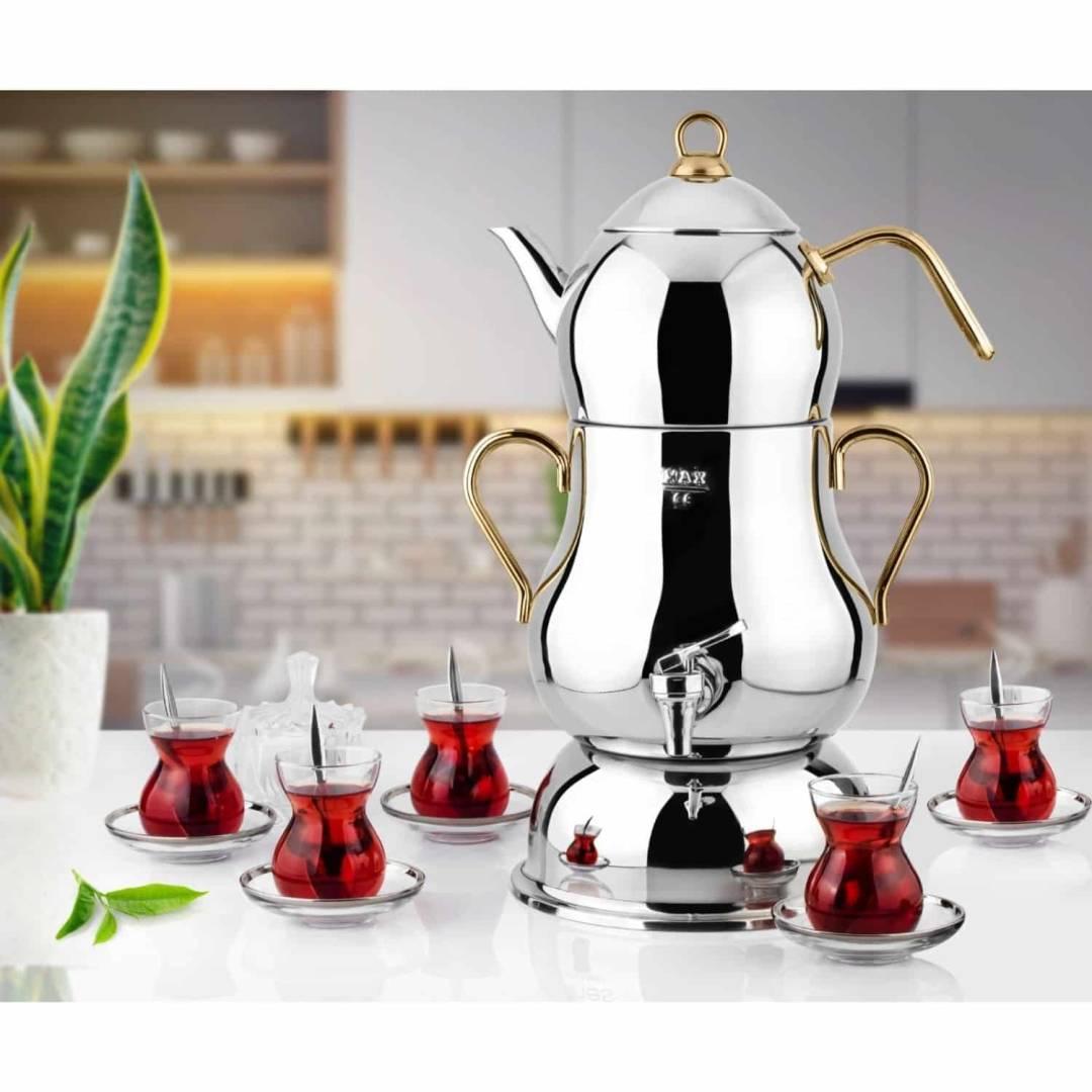 Чайник електричний заварювальний для турецького чаю Fakir Tastea Ωay Makinesi Beyaz Беж 1800 Вт