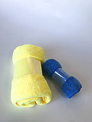 Комплект рушників Патріотичний (мікрофібра) жовто-синій