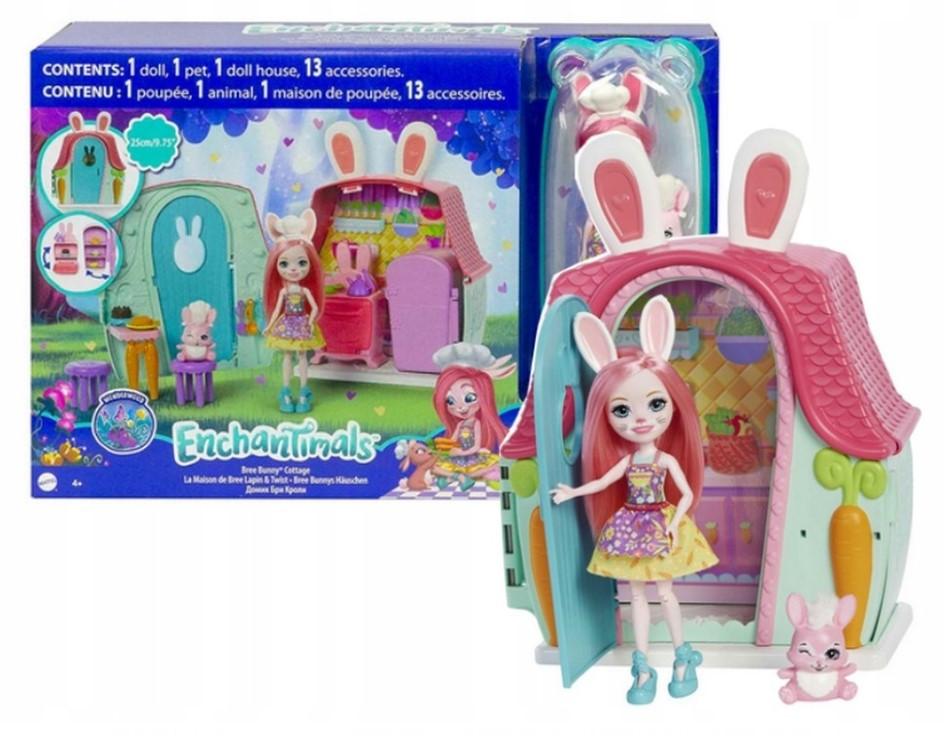 Ігровий набір лялька та будиночок Брі Кроля кролик Енчантималс Mattel Enchantimals Bree Bunny GYN60 оригінал