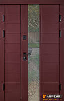 Входные полуторные двери (цвет RAL + Уличная пленка) Ufo комплектация COTTAGE 1200