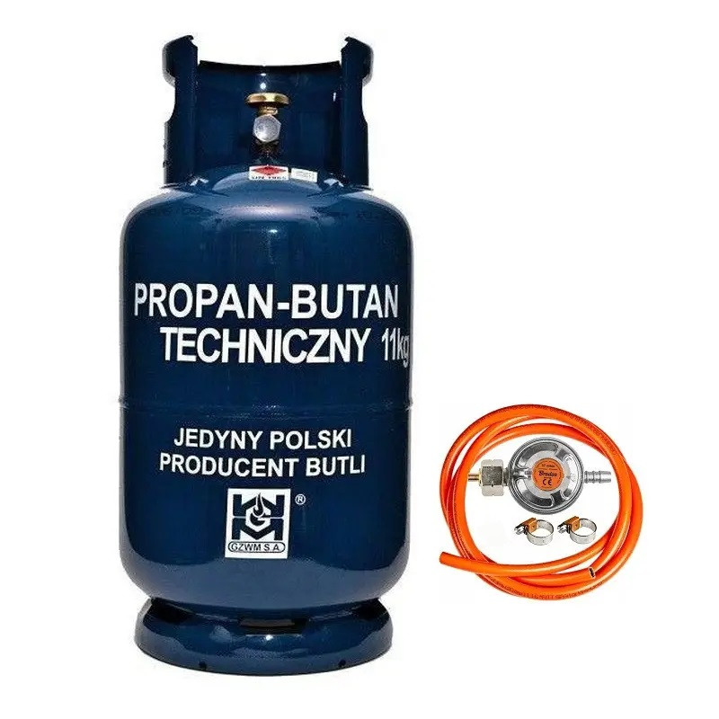 Балон газовий з редуктором GZWM S. A. Propan — Butan Techniczny 27 л, 11 кг, шланг 1 м (BD-11)