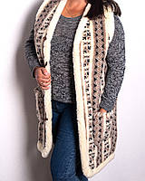 Жіноча жилетка з оленями з візерунками 100TM 50-58р. подовжена