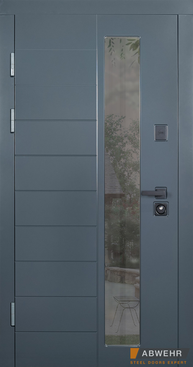 Вхідні двері зі склом модель Galaxy Glass комплектація Megapolis MG3, фото 1