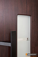 Вхідні двері зі склом модель Liberty Glass (Квіт RAL 8017 + темний горіх) комплектація Classic, фото 5