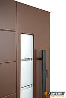 Вхідні двері зі склом модель Liberty Glass (Квіт RAL 8017 + темний горіх) комплектація Classic, фото 8