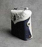 Шкіряний рюкзак ручної роботи, сумка-рюкзак з авторським тисненням, фото 2