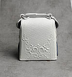 Шкіряний рюкзак ручної роботи, сумка-рюкзак з авторським тисненням, фото 3