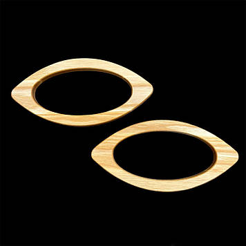 Дерев'яні  ручки для сумки 19,5 см на 9,5 см матеріал дуб (пара) колір світле дерево