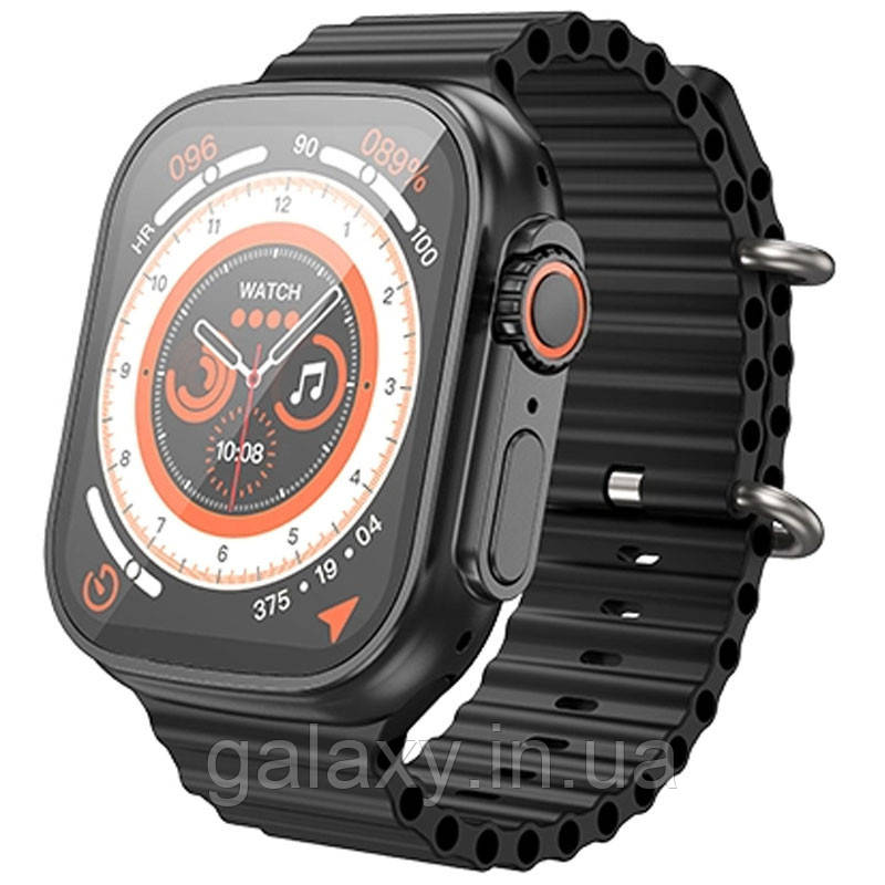 Смарт годинник Hoco Bluetooth магнітна зарядка сенсорний екран Y12 Ultra orange