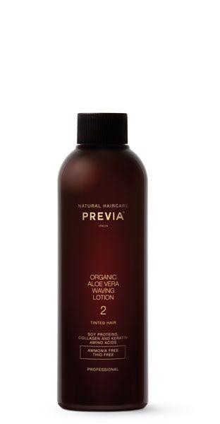 Біозавка 1 для фарбованого волосся Previa Organic Aloe Vera Waving Lotion 2 з екстрактом алое вера, 200 мл