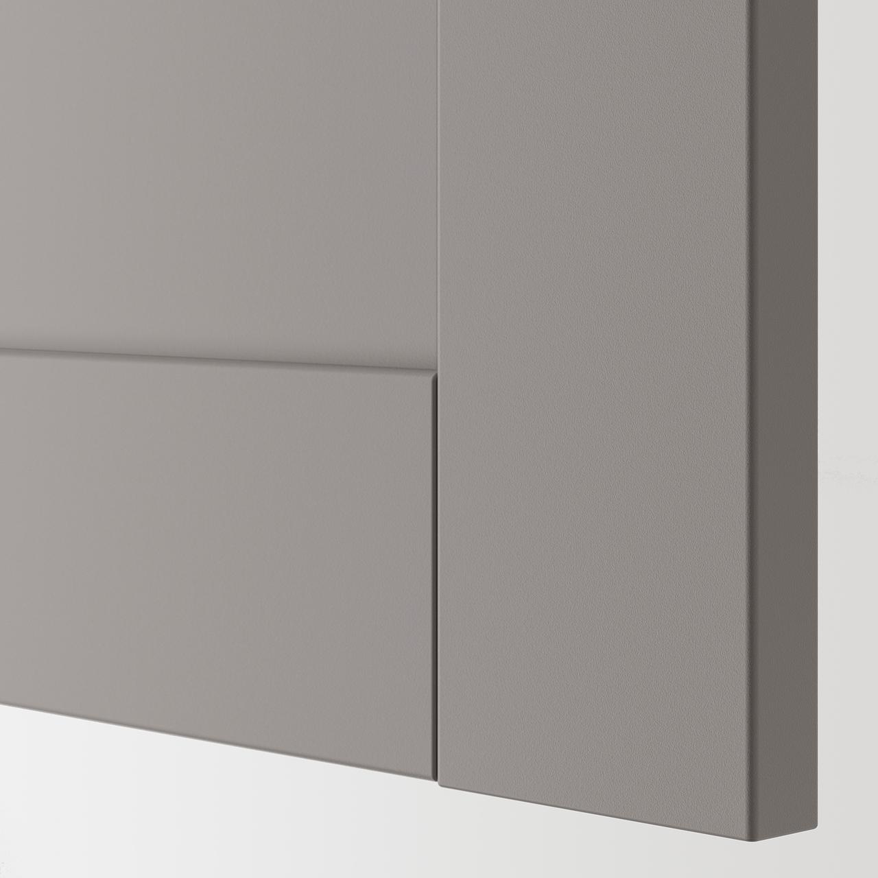 Высокий шкаф 2 двери IKEA ENHET белый, серая рамка, 60x62x210 см, 494.354.78 - фото 2 - id-p1921994711