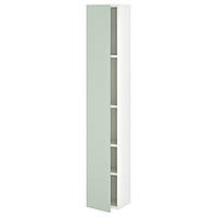 Высокий шкаф 4 полки IKEA ENHET Дверь, белый, бледно-серо-зеленый, 30x32x180 см, 594.968.76
