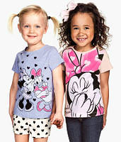 Набор (2 шт) футболок H&M MINNIE MOUSE 110/116, 122/128, 134/140р