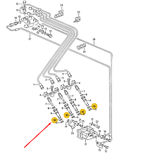 Кільце склянки форсунки Audi 100 C3 C4 Audi 80 B3 B4 VAG 026133557A