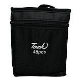 48 маркерів різних відтінків у зручній сумці-чохлі для малювання. Фломастери двосторонні . Маркери 48, фото 5