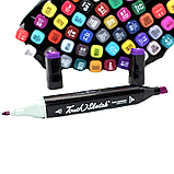 48 маркерів різних відтінків у зручній сумці-чохлі для малювання. Фломастери двосторонні . Маркери 48, фото 10