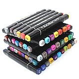 48 маркерів різних відтінків у зручній сумці-чохлі для малювання. Фломастери двосторонні . Маркери 48, фото 8