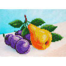 Набір для вишивання бісером "Сливи та груша", L607, 13*18 см, Louise