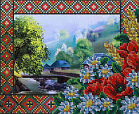 Набор для вышивания крестиком и бисером "Пейзаж", А4Н_177, 23*19см, Virena