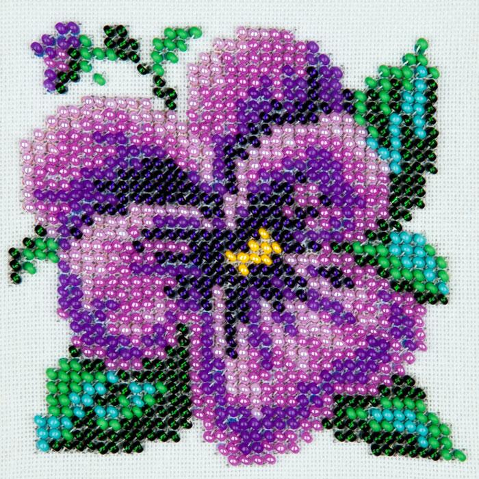 Набір для вишивання бісером "Братки", L439, 11*11 см, Louise, фото 1